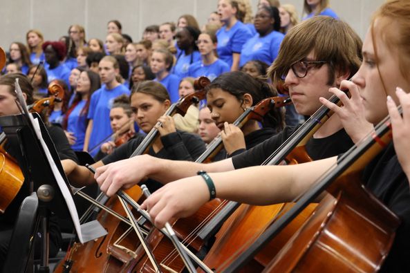Blue Springs Orchestra playing